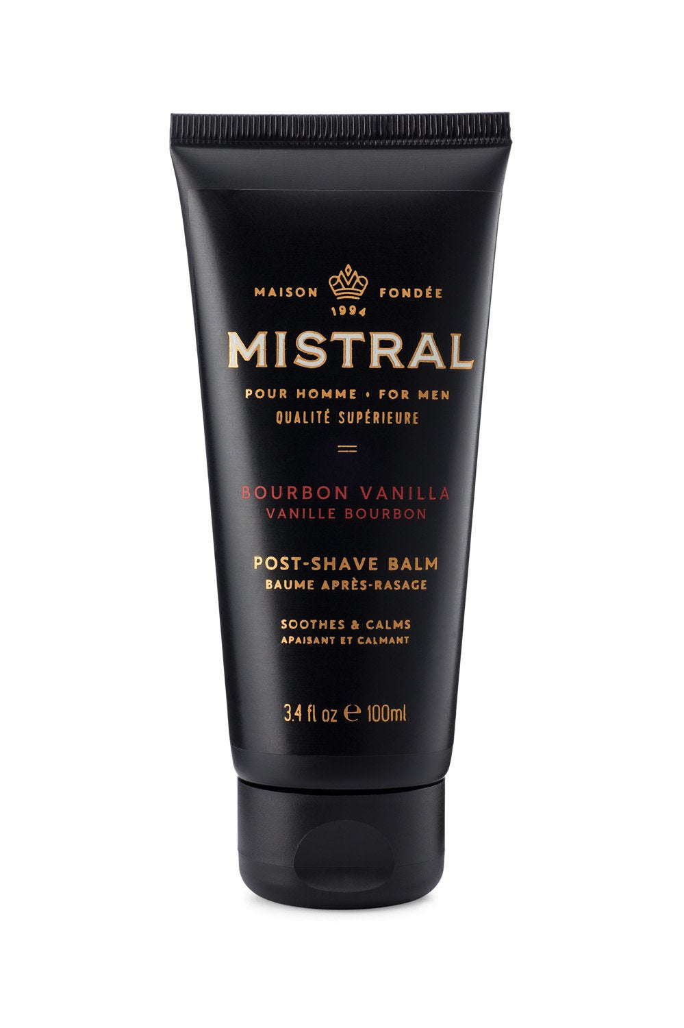 post shave balm, mistral, france, bourbon vanilla, men's collection