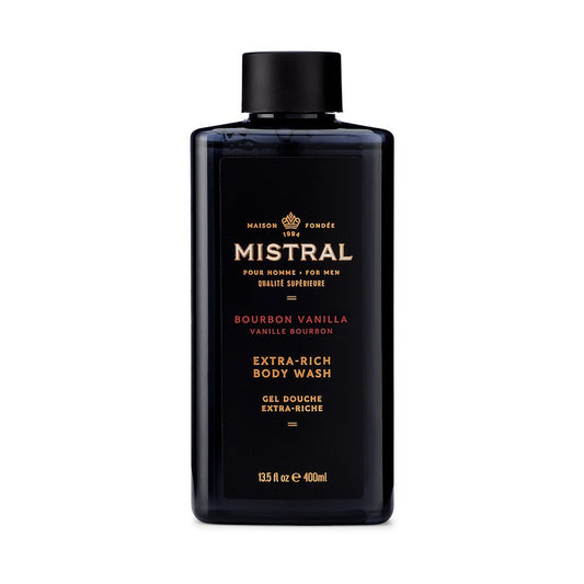 body wash, mistral, france, bourbon vanilla, men's collection