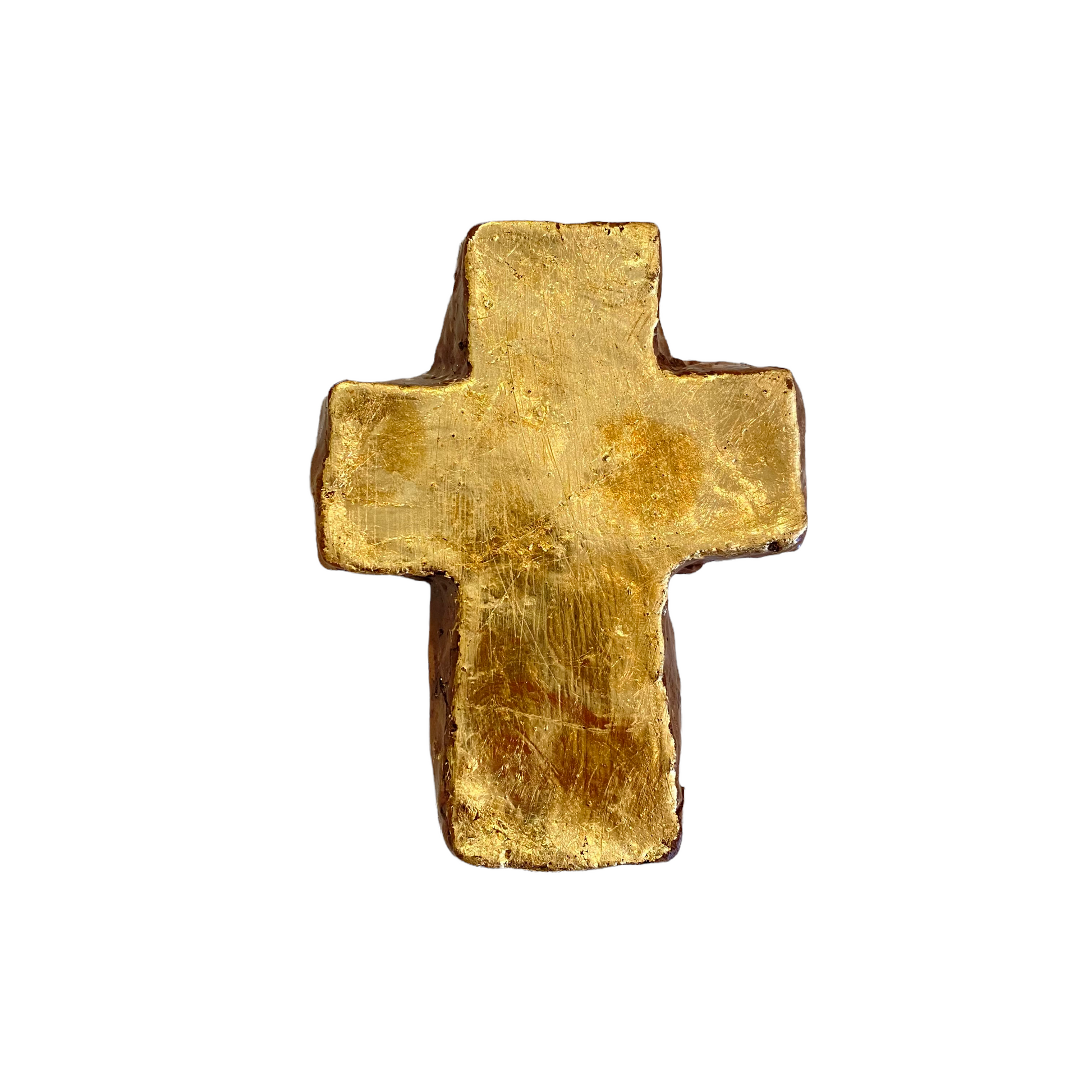 gold cross, paper weight, barbara biel, gift, sentimental, housewarming, sympathy, religion, handmade cross, ceramic cross, gold ceramic cross, texas